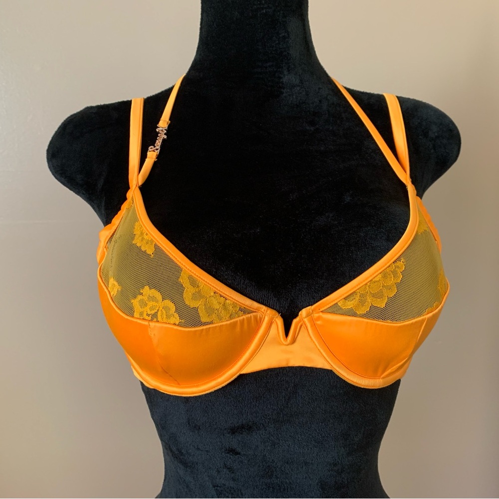Savage X Fenty Vibrant Orange Lace Bra